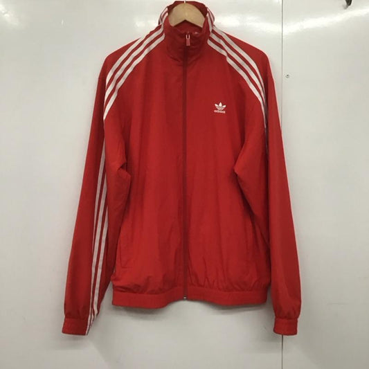 アディダス adidas ジャケット、上着 ジャンパー、ブルゾン iv9336 ジャケット ジャージ ジップアップ M ロゴ、文字 赤 / レッド /  メンズ USED 古着 中古 10143229