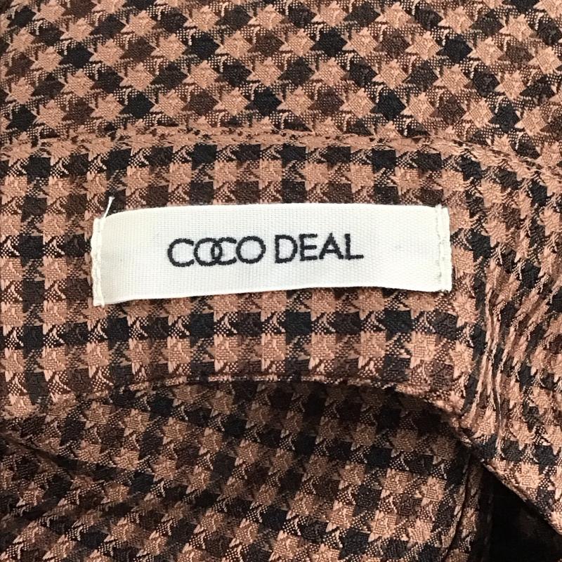 ココ ディール COCO DEAL ワンピース ロングスカート 72715340 ブラトップキャミワンピース 2 チェック 茶 / ブラウン / X 黒 / ブラック /  レディース USED 古着 中古 10120929