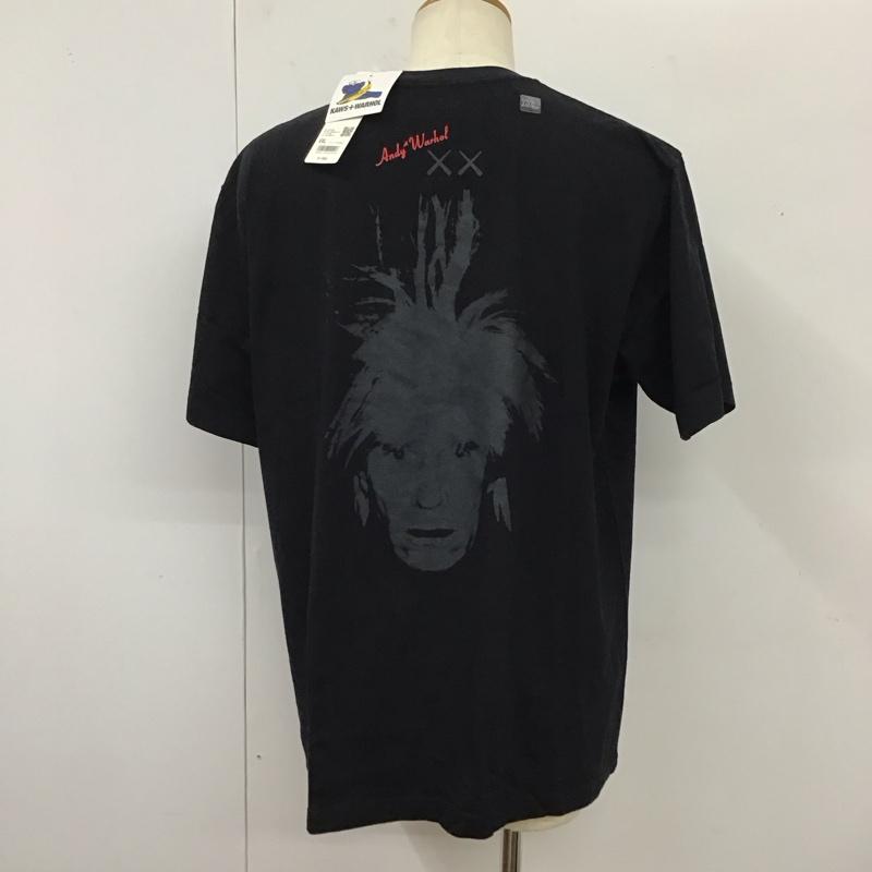 ユニクロ UNIQLO Tシャツ 半袖 341-476352 KAWS+Warhol 半袖カットソー プリントTシャツ XXL プリント 黒 / ブラック /  メンズ USED 古着 中古 10117283