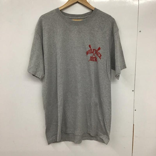 ダブリューピー WP Tシャツ 半袖 XL ロゴ、文字 灰 / グレー /  メンズ USED 古着 中古 10134799