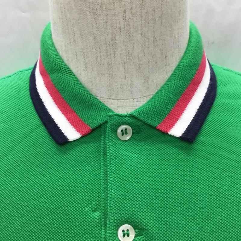 ラコステ LACOSTE ポロシャツ 半袖 半袖ポロシャツ カラーシャツ 半袖カットソー 3 ロゴ、文字 緑 / グリーン /  メンズ USED 古着 中古 10109276