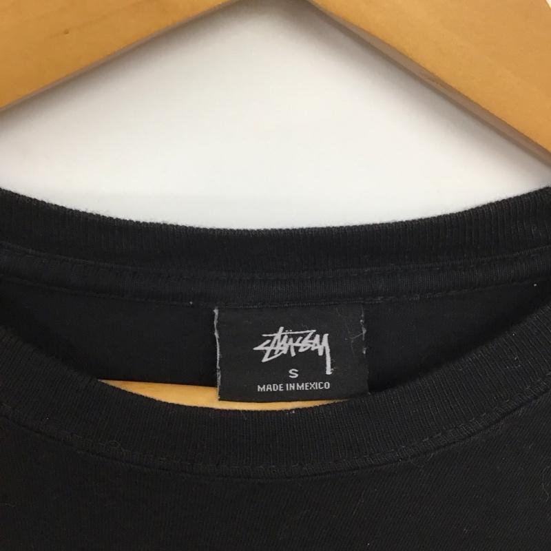 ステューシー STUSSY Tシャツ 半袖 半袖カットソー プリントTシャツ クルーネックカットソー S プリント 黒 / ブラック /  メンズ USED 古着 中古 10139554