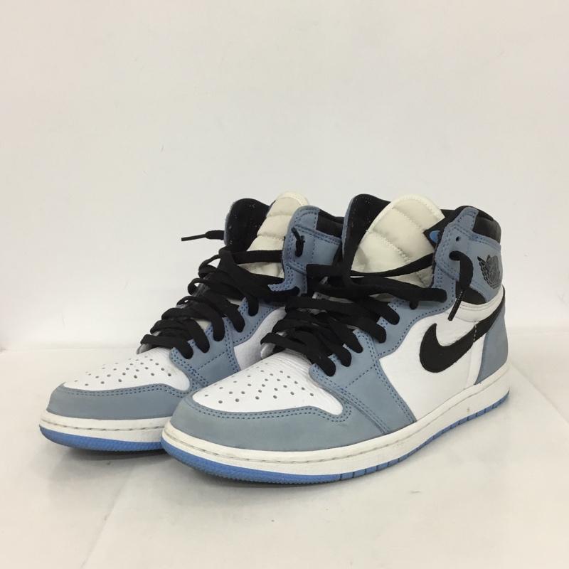ナイキ NIKE スニーカー スニーカー 555088-134 AIR JORDAN 1 RETRO HIGH OG 26cm 26.0cm ロゴ、文字 白 / ホワイト / X 水色 / ライトブルー / X 黒 / ブラック /  メンズ USED 古着 中古 10131825