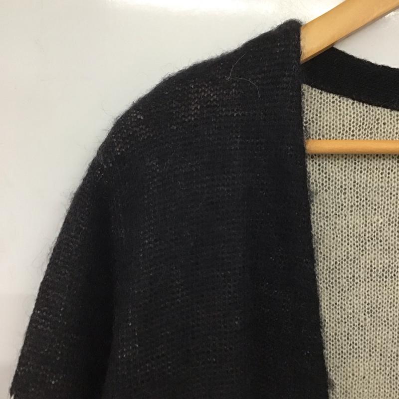 ミラオーウェン Mila Owen カーディガン 長袖 長袖ニットカーディガン 前開ニット ロングカーディガン 0 ロゴ、文字 黒 / ブラック /  レディース USED 古着 中古 10142454