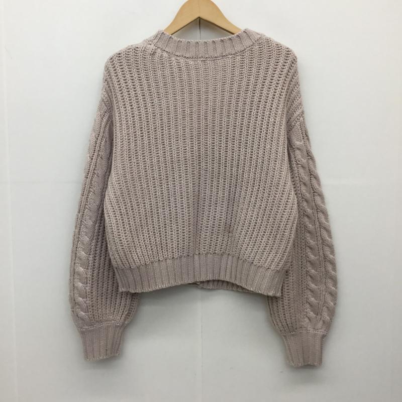 ダブルクローゼット w closet カーディガン 長袖 FREE  ベージュ / ベージュ / X 桃 / ピンク /  レディース USED 古着 中古 10142551