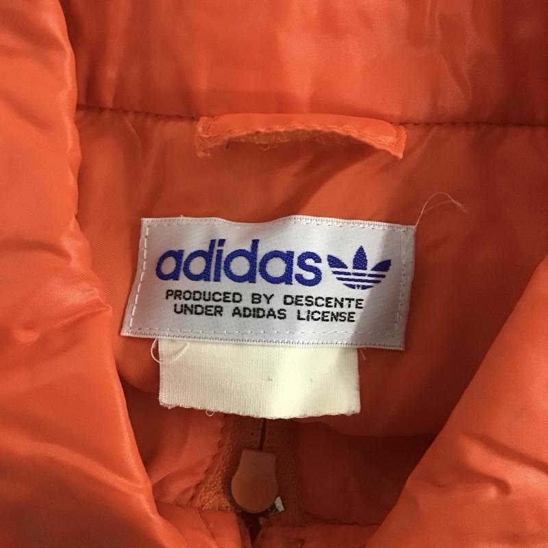 アディダス adidas ジャケット、上着 ジャケット、ブレザー ジップアップジャケット ナイロンジャケット アウター ロゴ、文字 橙 / オレンジ /  メンズ USED 古着 中古 10130721