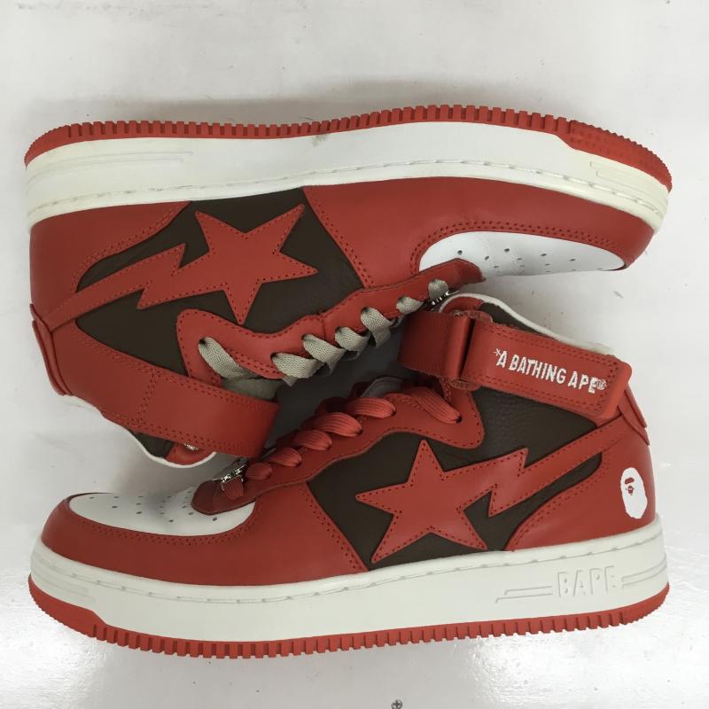 アベイシングエイプ A BATHING APE スニーカー スニーカー BAPE STA0ZX SH M191010 27.0cm 無地 白 / ホワイト / X 赤 / レッド / X 茶 / ブラウン /  メンズ USED 古着 中古 10120252