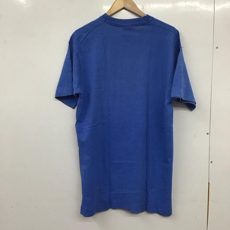 フルーツオブザルーム FRUIT OF THE LOOM Tシャツ 半袖 半袖カットソー プリントTシャツ クルーネックカットソー 80s L ロゴ、文字 青 / ブルー /  メンズ USED 古着 中古 10138161