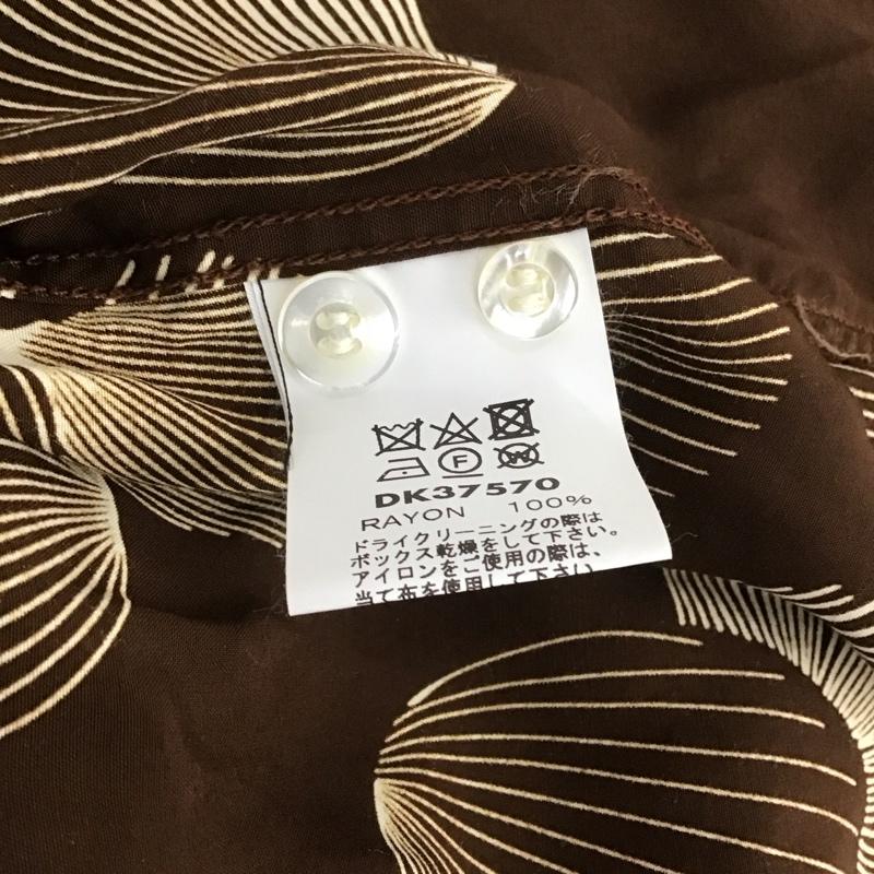 デュークカハナモク DUKE KAHANAMOKU シャツ、ブラウス 半袖 DK37570 DUKE S SHELL スペシャルエディション アロハシャツ 箱有 L 総柄 茶 / ブラウン /  メンズ USED 古着 中古 10107551