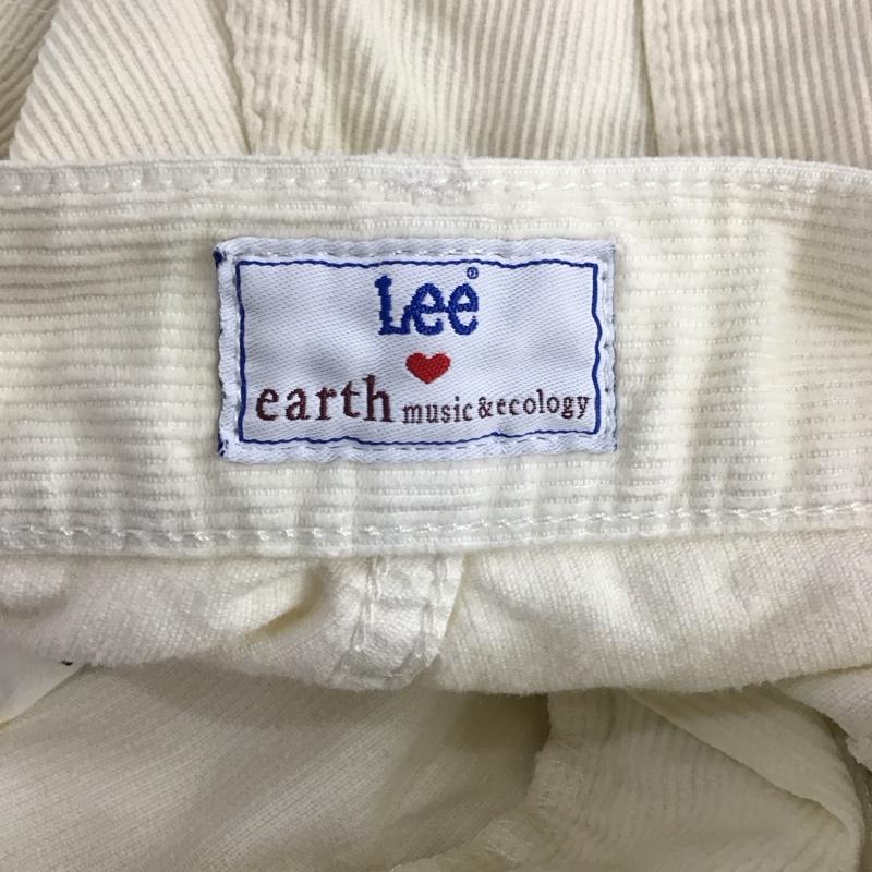 リー Lee パンツ デニム、ジーンズ コーデュロイパンツ スリムパンツ ストレートパンツ カジュアルパンツ earthmusic&ecology M 無地 白 / ホワイト /  レディース USED 古着 中古 10121670