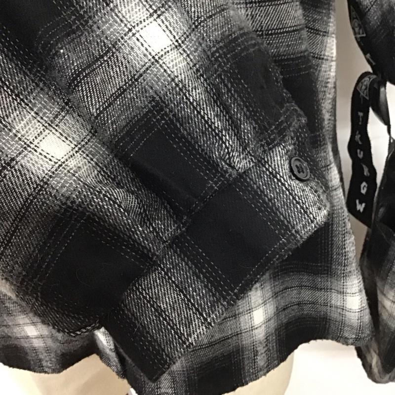 バックサイドオブトーキョー backside of tokyo シャツ、ブラウス 長袖 長袖シャツ カラーシャツ 長袖カットソー チェックシャツ M チェック 白 / ホワイト / X 黒 / ブラック /  メンズ USED 古着 中古 10124462