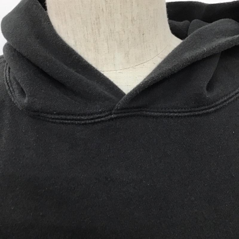エッセンシャル ESSENTIEL パーカー 長袖 フーディ XL 無地 X プリント 黒 / ブラック /  メンズ USED 古着 中古 10106286