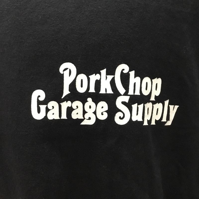 ポークチョップガレージサプライ PORKCHOP GARAGE SUPPLY Tシャツ 半袖 バックプリント M ロゴ、文字 黒 / ブラック /  メンズ USED 古着 中古 10116125