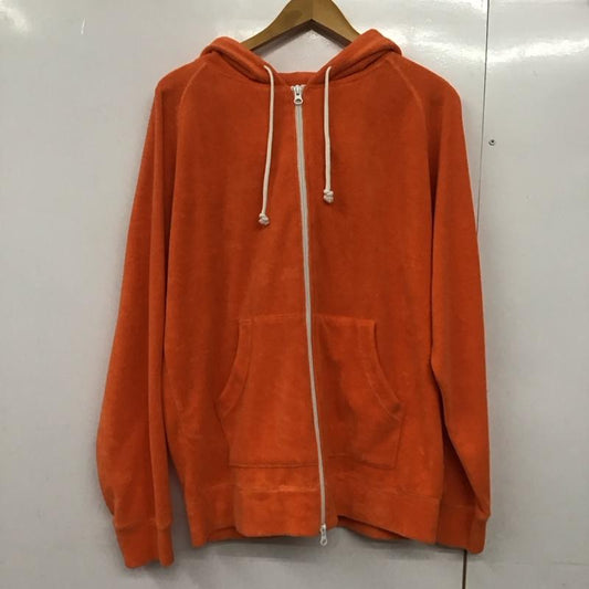 ステューシー STUSSY パーカー 長袖 ジップアップパーカー 長袖パーカー カジュアルジャケット M 無地 橙 / オレンジ /  メンズ USED 古着 中古 10145365