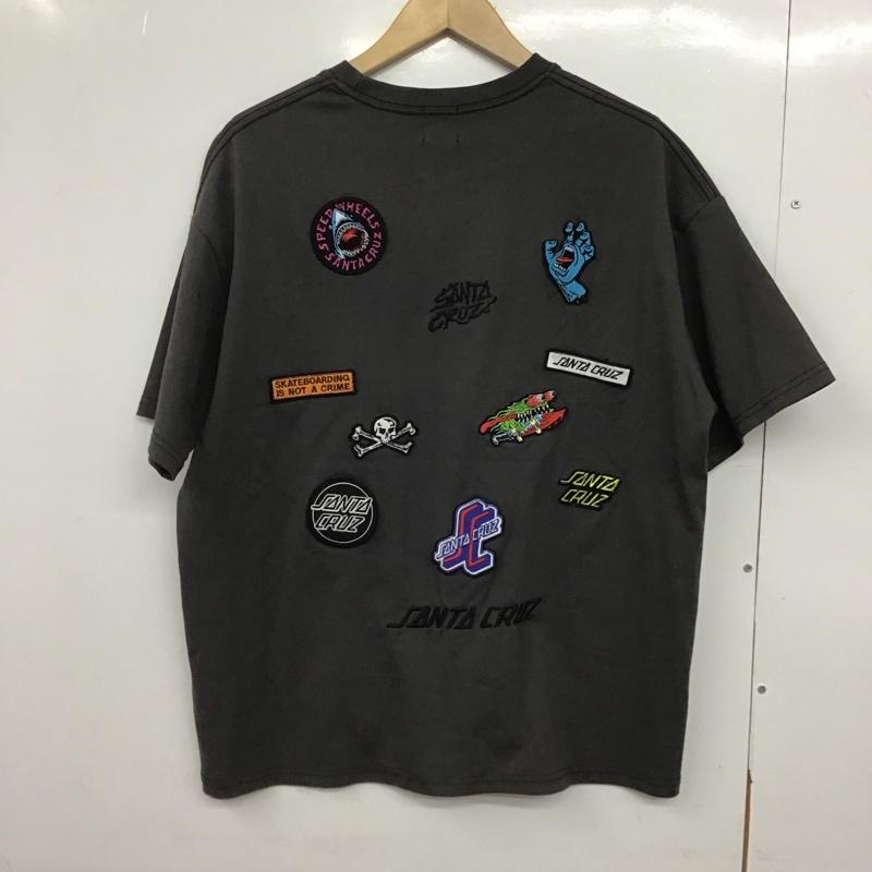 サンタクルーズ SANTA CRUZ Tシャツ 半袖 半袖カットソー プリントTシャツ クルーネックカットソー S ロゴ、文字 ダークグレー / ダークグレー /  メンズ USED 古着 中古 10147057