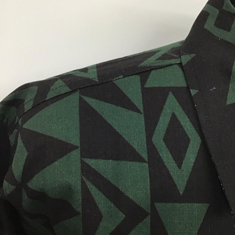 サウスツーウェストエイト South2 West8 シャツ、ブラウス 長袖 長袖シャツ 総柄シャツ カラーシャツ ポケットシャツ M 総柄 黒 / ブラック / X 緑 / グリーン /  メンズ USED 古着 中古 10125516