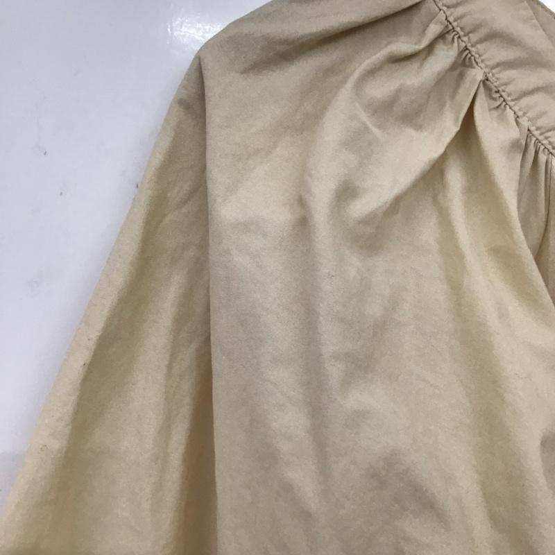 ザラ ZARA ワンピース ロングスカート 長袖シャツロングワンピース 前開 フレアスカート M 無地 ベージュ / ベージュ /  レディース USED 古着 中古 10135415