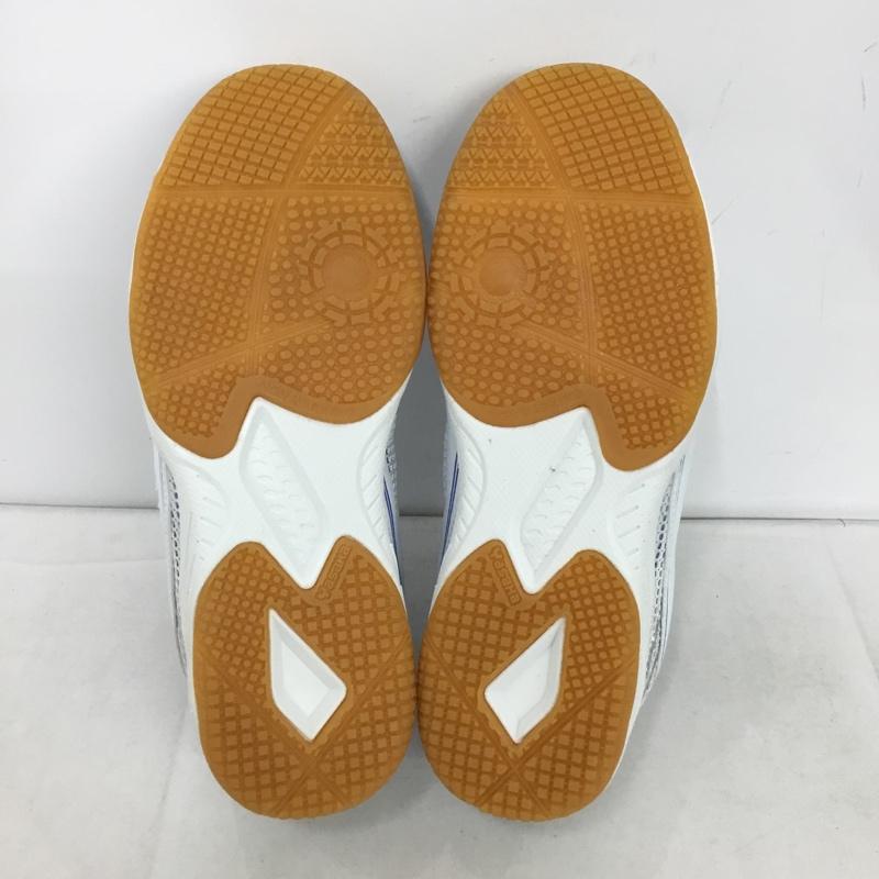 ヤサカ YASAKA スニーカー スニーカー E-200 ジェット インパクト 卓球シューズ 22.5cm 箱有 22.5cm ロゴ、文字 白 / ホワイト / X 青 / ブルー / X 銀 / シルバー /  レディース USED 古着 中古 10147941