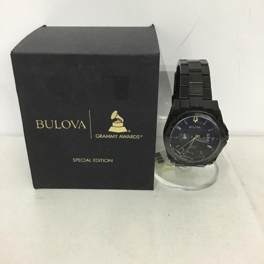ブローバ BULOVA 腕時計 アナログ（クォーツ式） 98B295 GRAMMY Awards SPECIAL Edition 箱有 ロゴ、文字 黒 / ブラック /  メンズ USED 古着 中古 10133885