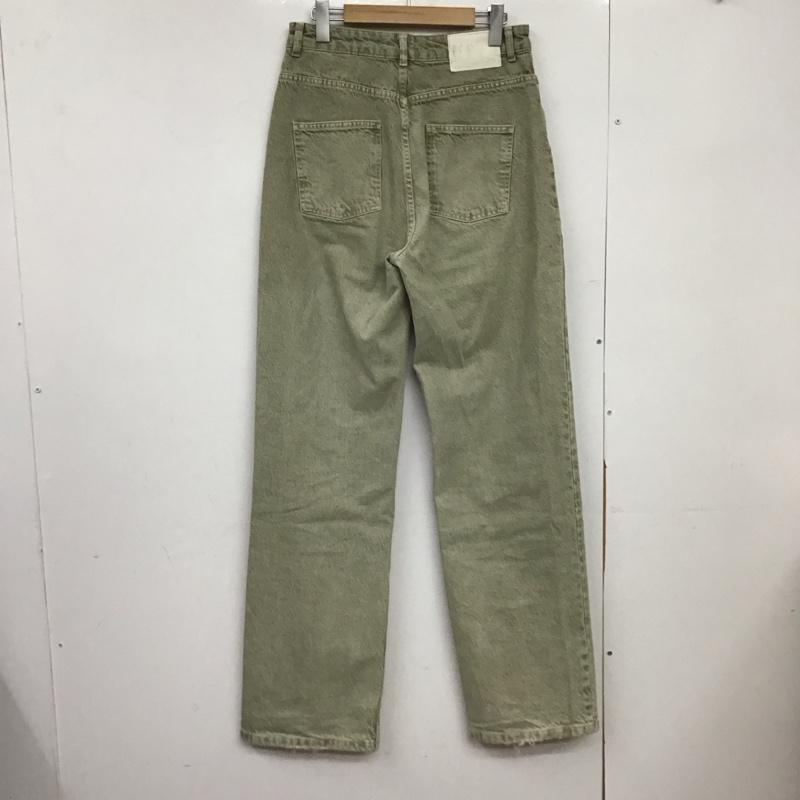 ザラ ZARA パンツ デニム、ジーンズ デニムパンツ ワイドパンツ カジュアルパンツ 38インチ 無地 カーキ / カーキ /  メンズ USED 古着 中古 10149603