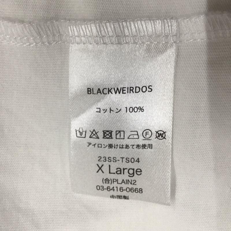 ブラックウィドー BLACK WEIRDOS Tシャツ 半袖 半袖カットソー プリントTシャツ クルーネックカットソー XL プリント 白 / ホワイト /  メンズ USED 古着 中古 10111811