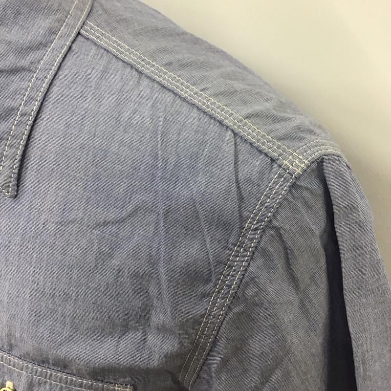 フラットヘッド FLATHEAD シャツ、ブラウス 半袖 GLORY PARK ワークシャツ 38 無地 水色 / ライトブルー /  メンズ USED 古着 中古 10113089
