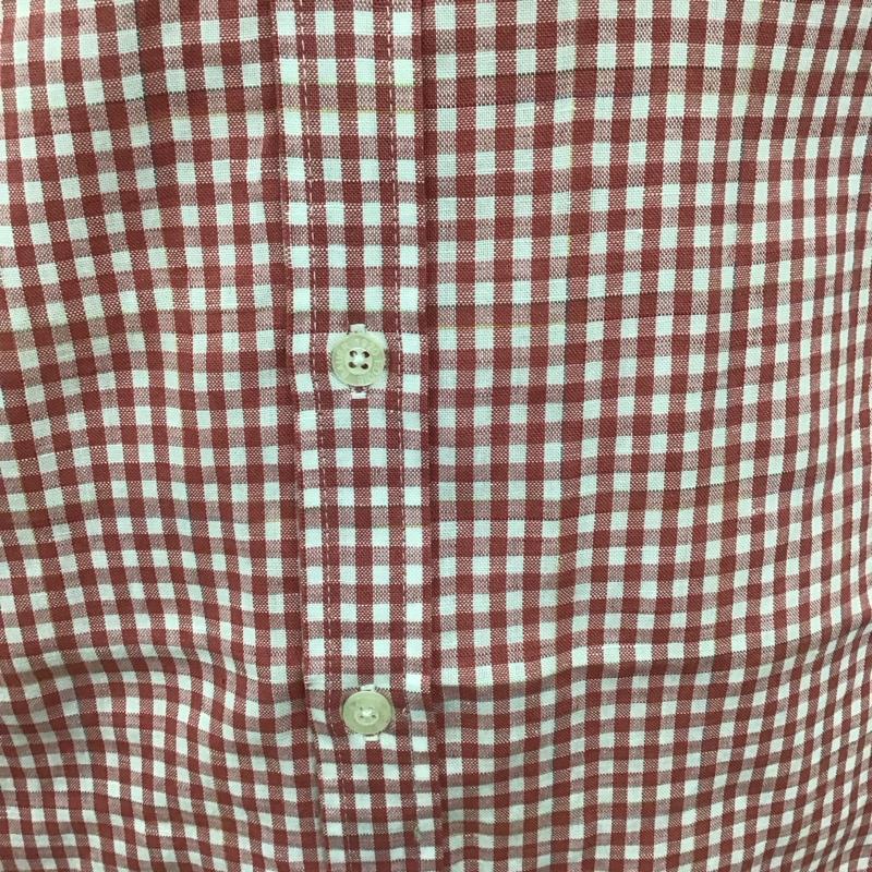 エディーバウアー Eddie Bauer シャツ、ブラウス 半袖 ボタンダウン 胸ポケット S チェック 白 / ホワイト / X 桃 / ピンク /  メンズ USED 古着 中古 10112917