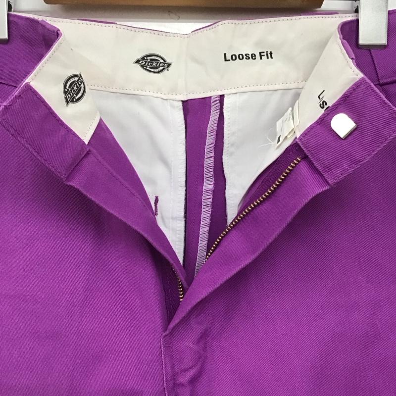 ディッキーズ Dickies パンツ ショートパンツ ショートパンツ ハーフパンツ カジュアルパンツ 28インチ ロゴ、文字 紫 / パープル /  メンズ USED 古着 中古 10144547