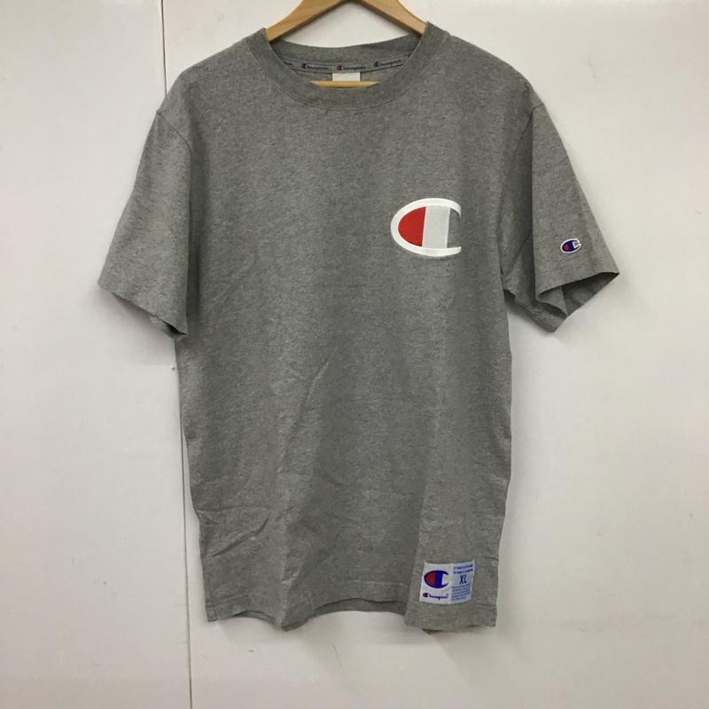 チャンピオン Campion Tシャツ 半袖 C3-F3621 ビッグロゴ Tシャツ XL ロゴ、文字 灰 / グレー /  メンズ USED 古着 中古 10131358