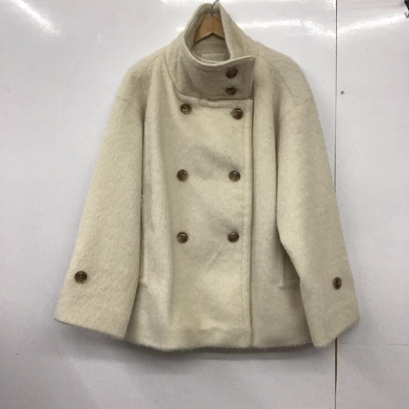 エヘカソポ ehka sopo コート コート一般 ショートコート アウター カジュアルジャケット FREE 無地 アイボリー / アイボリー /  レディース USED 古着 中古 10145456