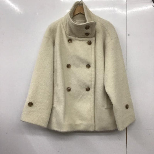 エヘカソポ ehka sopo コート コート一般 ショートコート アウター カジュアルジャケット FREE 無地 アイボリー / アイボリー /  レディース USED 古着 中古 10145456