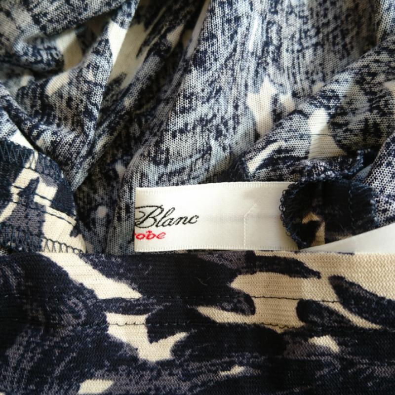 リブラン Lis Blanc ワンピース ひざ丈スカート 38  紺 / ネイビー / X ベージュ / ベージュ / X 灰 / グレー /  レディース USED 古着 中古 10012730