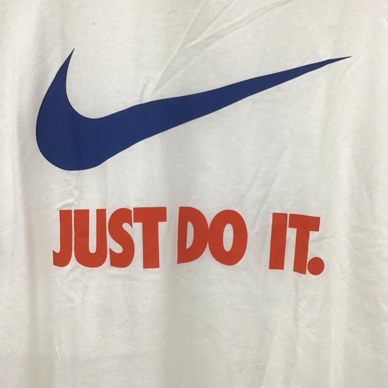 ナイキ NIKE Tシャツ 半袖 bq0593-100 JDIスウッシュSSTシャツ プリントTシャツ L ロゴ、文字 白 / ホワイト /  メンズ USED 古着 中古 10148726