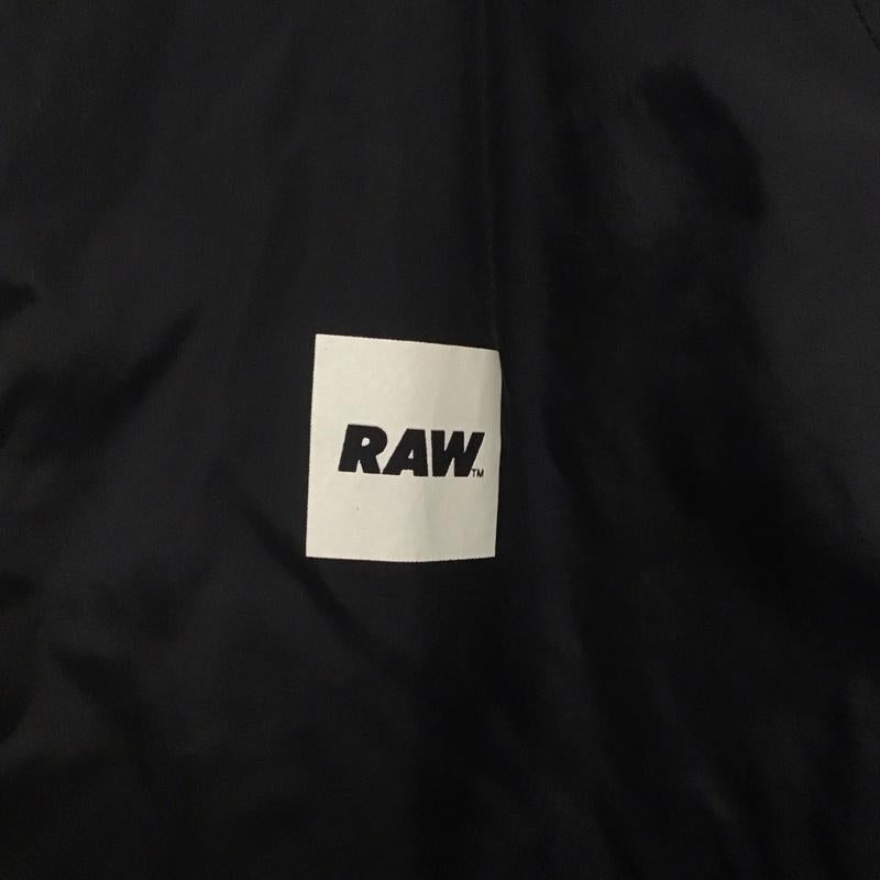ロウ RAW ジャケット、上着 ジャケット、ブレザー ナイロンジャケット カジュアルジャケット アウター S ロゴ、文字 黒 / ブラック /  メンズ USED 古着 中古 10129880