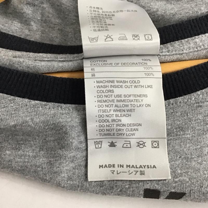 ナイキ NIKE Tシャツ 半袖 L プリント X ロゴ、文字 灰 / グレー /  レディース USED 古着 中古 10133420