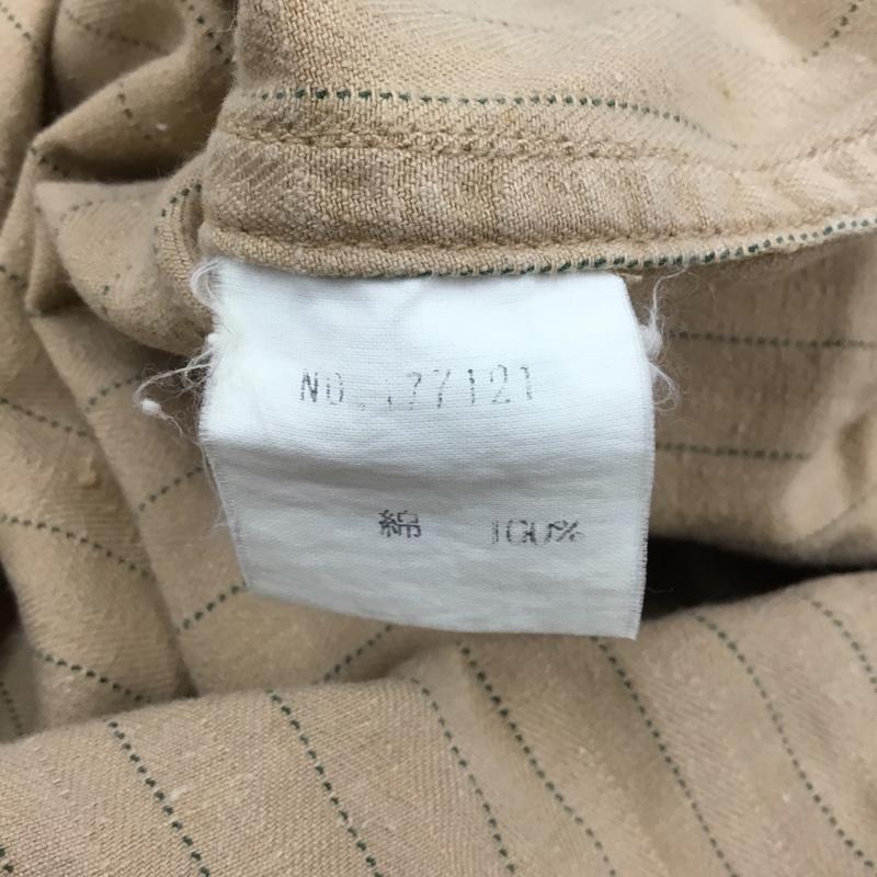 コカコーラ Coca Cola シャツ、ブラウス 半袖 M ストライプ ベージュ / ベージュ /  メンズ USED 古着 中古 10109717