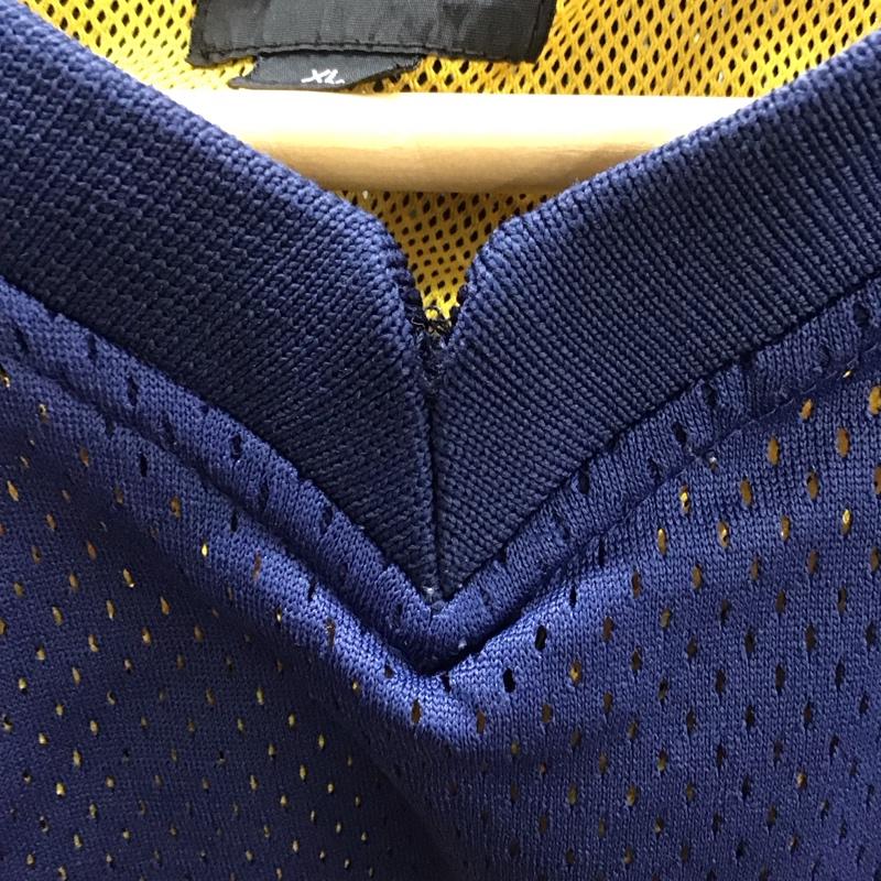 カンタベリー CANTERBURY カットソー 半袖 半袖カットソー Vネック プリントカットソー XL ロゴ、文字 紺 / ネイビー /  メンズ USED 古着 中古 10129030