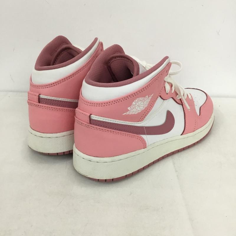 ナイキ NIKE スニーカー スニーカー DQ8423-616 AIR JORDAN 1 MID SE GS 24.5cm 24.5cm ロゴ、文字 白 / ホワイト / X 桃 / ピンク /  レディース USED 古着 中古 10138333
