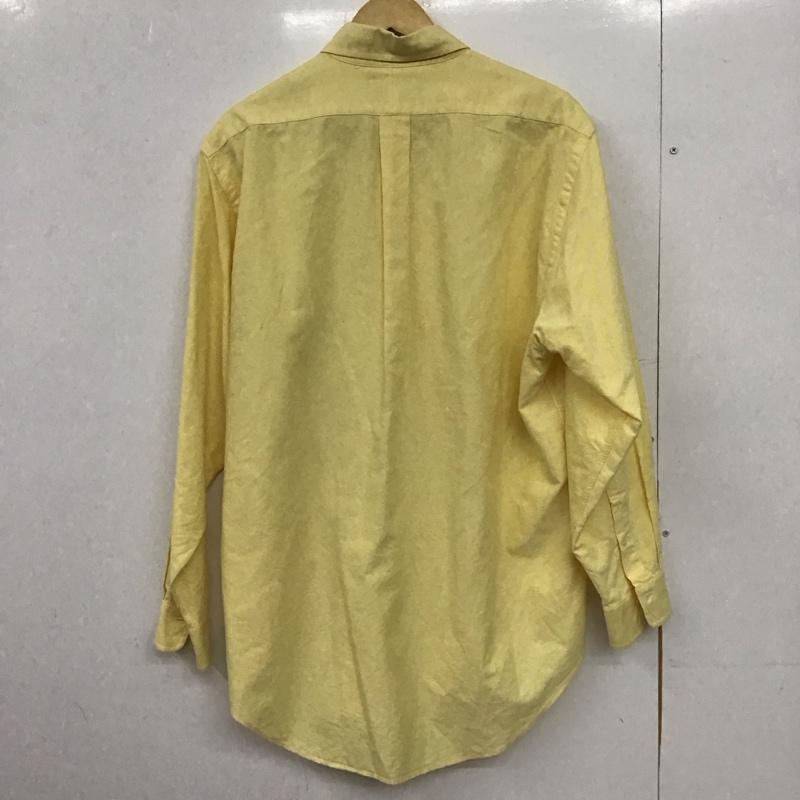 ラルフローレン RALPHLAUREN シャツ、ブラウス 長袖 長袖シャツ 無地シャツ カラーシャツ ボタンダウンシャツ M ロゴ、文字 黄 / イエロー /  メンズ USED 古着 中古 10148137