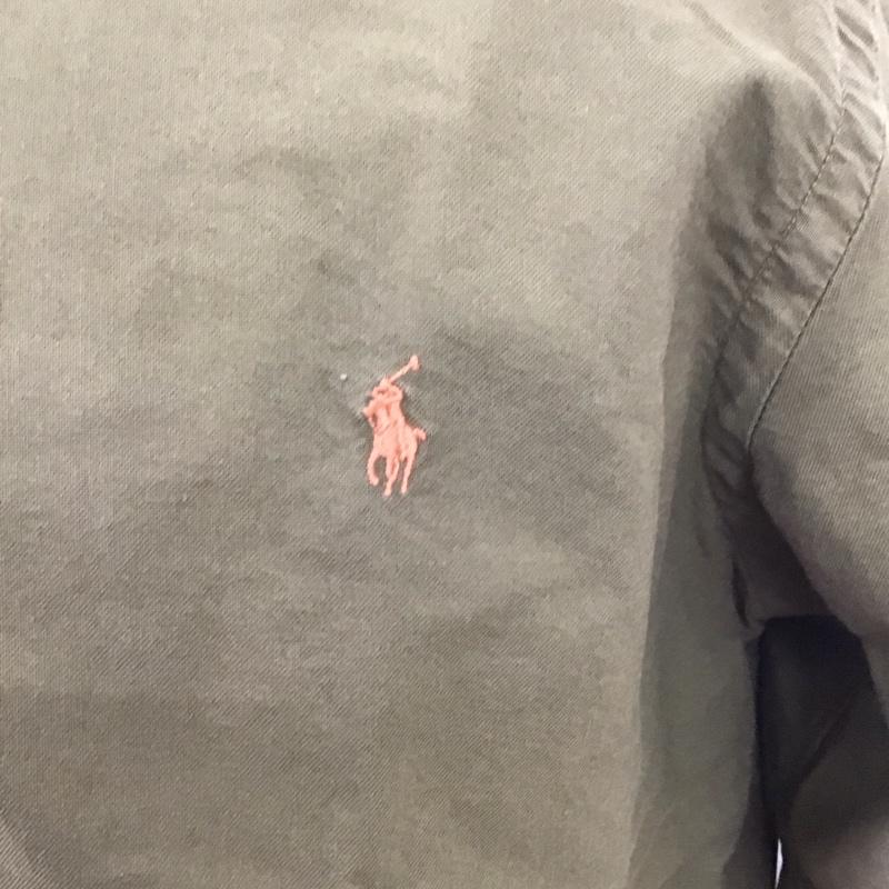 ポロラルフローレン POLO RALPH LAUREN シャツ、ブラウス 長袖 ボタンダウン コットン M ワンポイント カーキ / カーキ /  メンズ USED 古着 中古 10122989
