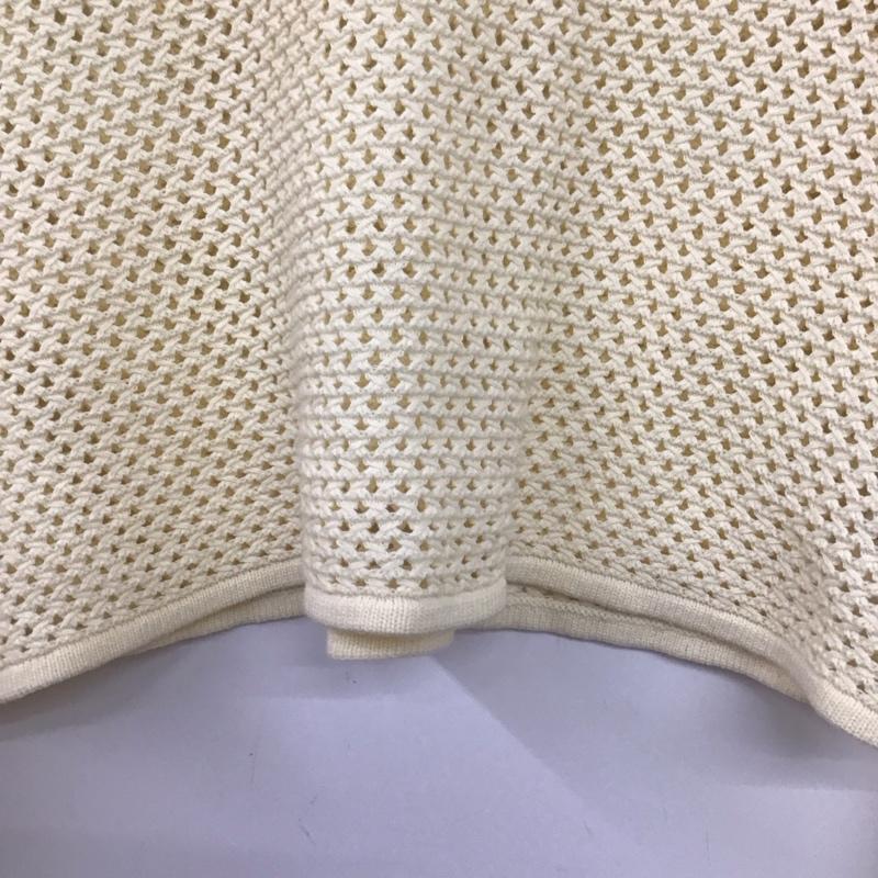 ローリーズファーム LOWRYS FARM カットソー 長袖 長袖カットソー 鍵網ニット Vネック FREE 無地 白 / ホワイト /  レディース USED 古着 中古 10142683