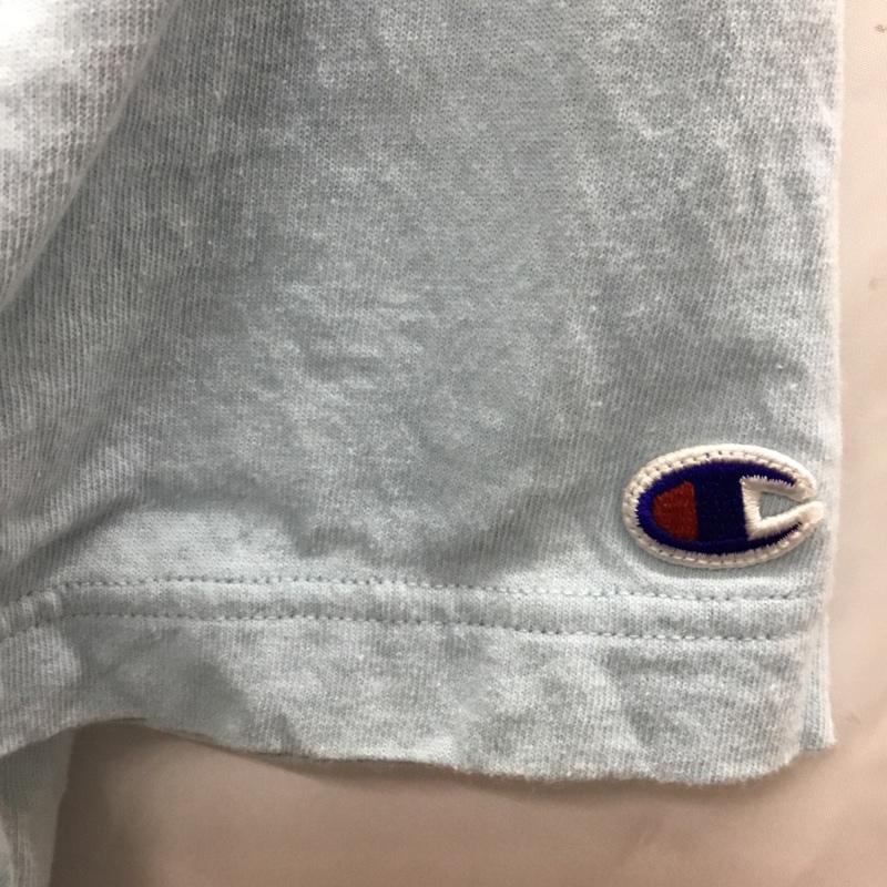 チャンピオン Champion Tシャツ 半袖 L 無地 水色 / ライトブルー /  メンズ USED 古着 中古 10110600