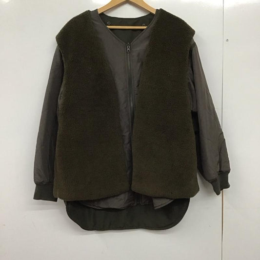 ニコアンド niko and... ジャケット、上着 ジャンパー、ブルゾン NKN26701FL ベスト付きマルチWAYキルティングブルゾン M 無地 カーキ / カーキ / X 茶 / ブラウン /  レディース USED 古着 中古 10144980