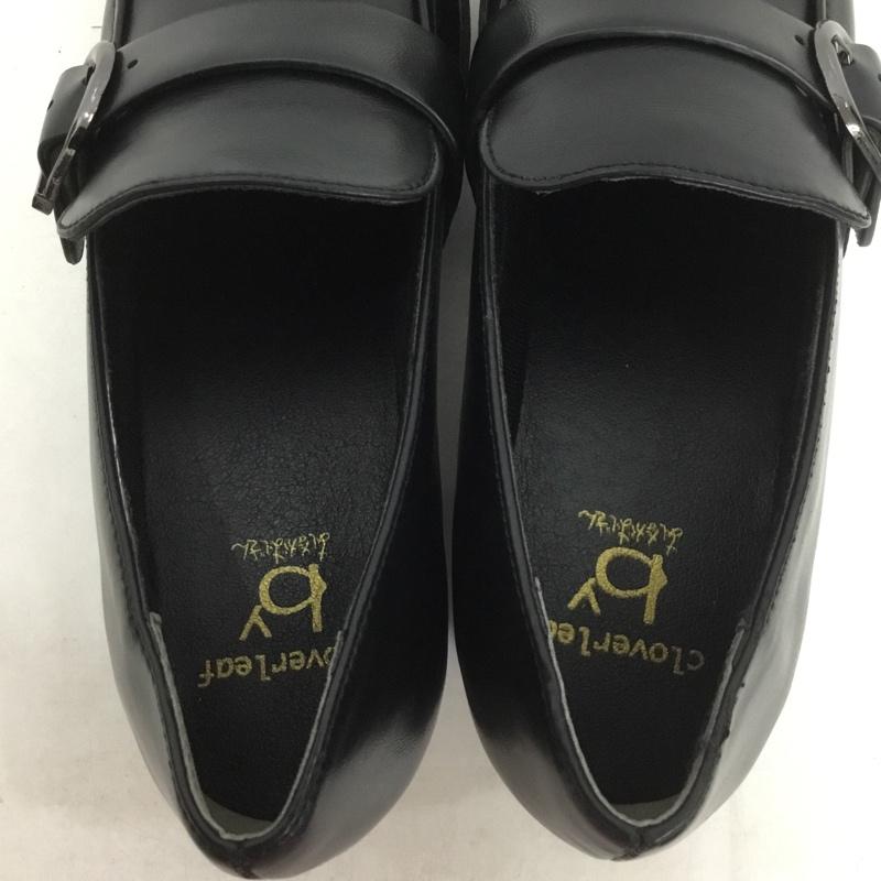 バイアシナガオジサン byあしながおじさん パンプス パンプス ローファー cloverleaf 24cm 24.0cm 無地 黒 / ブラック /  レディース USED 古着 中古 10140604