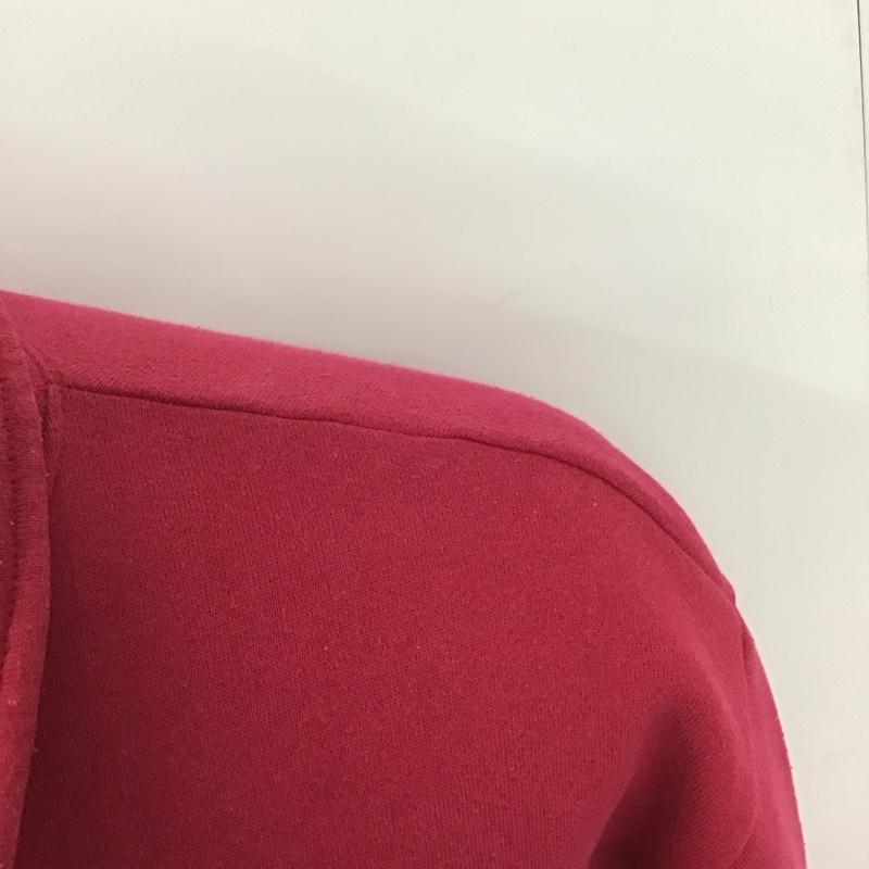 ハードロックカフェ HARD ROCK CAFE トレーナー 長袖 長袖トレーナー スウェット ジップアップネック リブスウェットカットソー ロゴ、文字 赤 / レッド /  メンズ USED 古着 中古 10124592