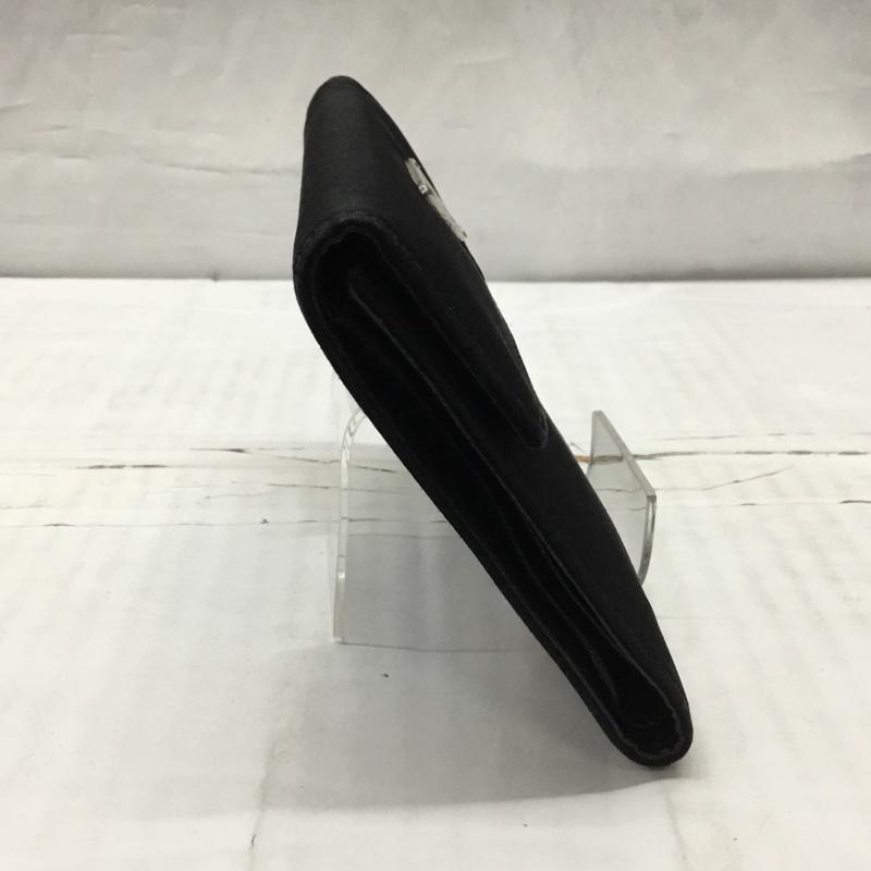 プラダ PRADA 財布 二つ折り M510 TESSUTO ロゴ、文字 黒 / ブラック /  レディース USED 古着 中古 10119096