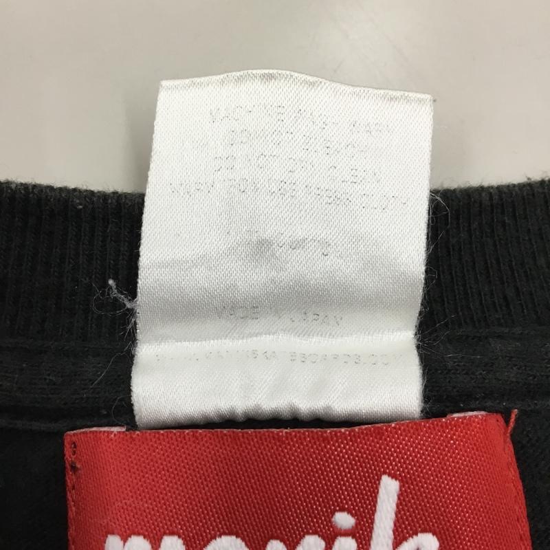 マニーク MANIK Tシャツ 半袖 半袖カットソー プリントTシャツ クルーネックカットソー M ロゴ、文字 黒 / ブラック /  メンズ USED 古着 中古 10114583