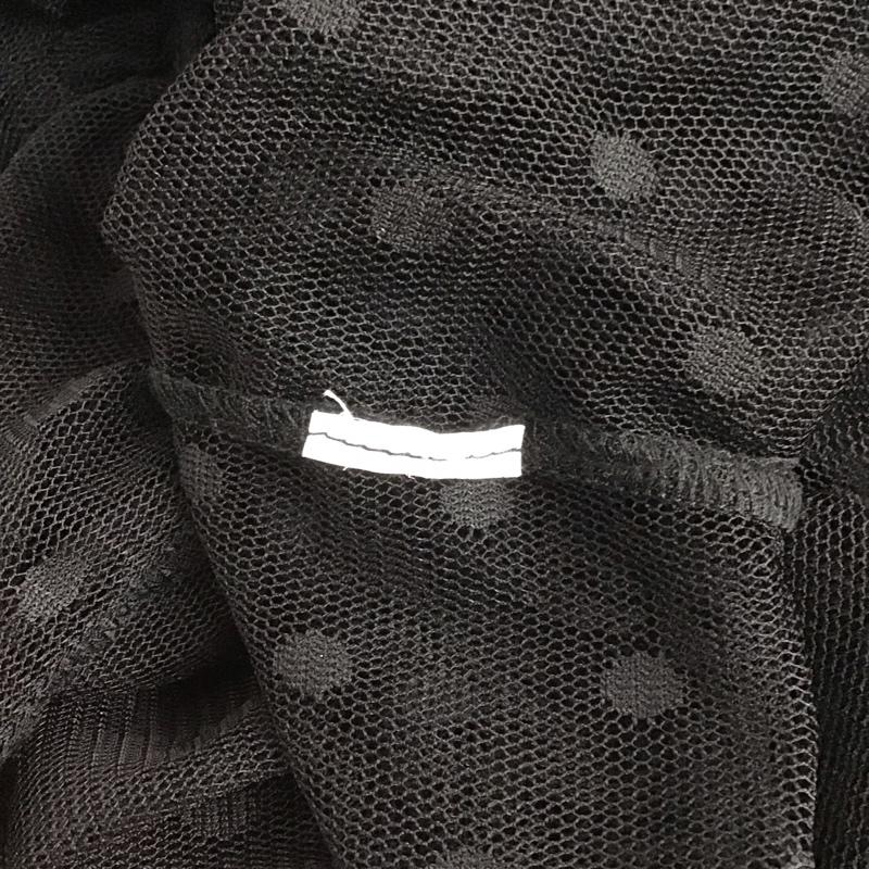 ザラ ZARA カットソー 半袖 半袖カットソー フリルシャツ 総柄 黒 / ブラック /  レディース USED 古着 中古 10149079