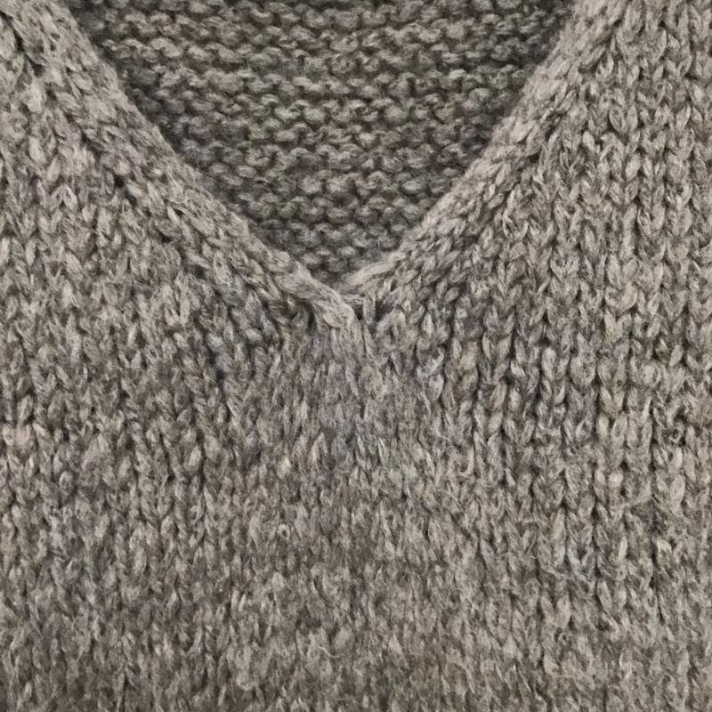 古着 USED ベスト ベスト VARTOUI Vネック プルオーバー ニット TRICOTS JEAN MARC 無地 茶 / ブラウン /  レディース USED 古着 中古 10142143