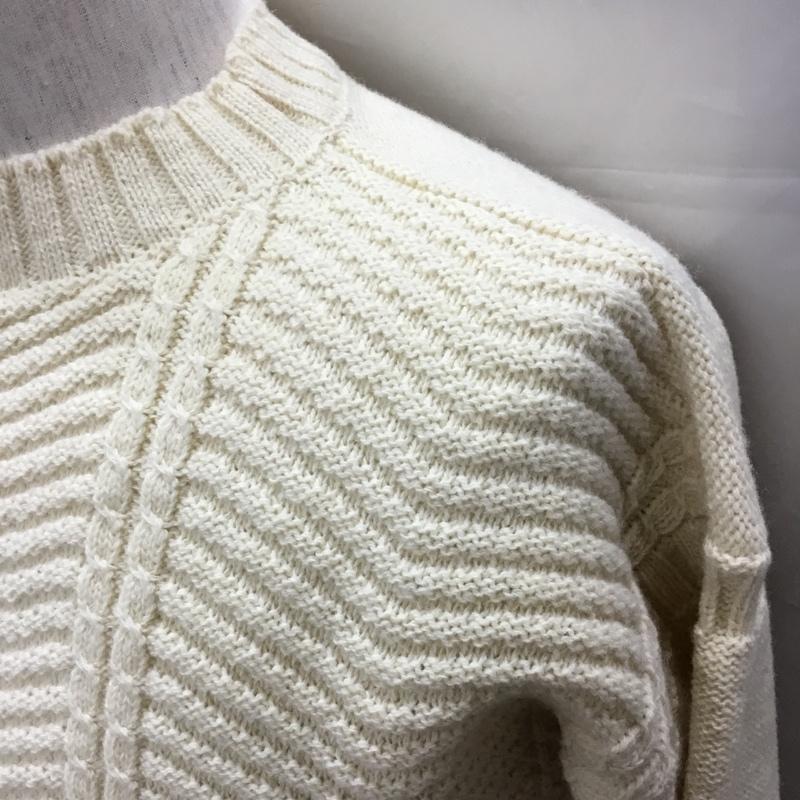 ナイジェルケーボン Nigel Cabourn ニット、セーター 長袖 長袖ニットカットソー クルーネックカットソー セーター 48  白 / ホワイト /  メンズ USED 古着 中古 10111610